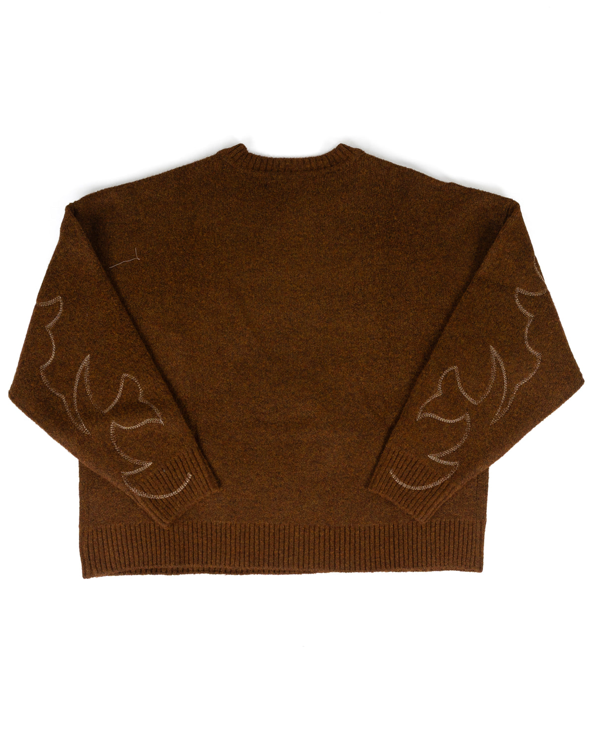 Rock and Roll Women's Rust Boot Stitched Sweater BW32T09400