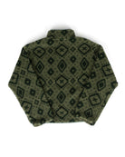 Rock and Roll Women's Green Aztec 1/4 Zip Sherpa BW91C09416