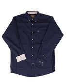 Ariat Men's Long Sleeve Navy Wrinkle Free Classic Fit Button Down Shirt 10079355