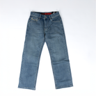 Men's Rock and Roll Denim Light Wash Double Barrell Straight Bootcut Jeans BM0SD08575