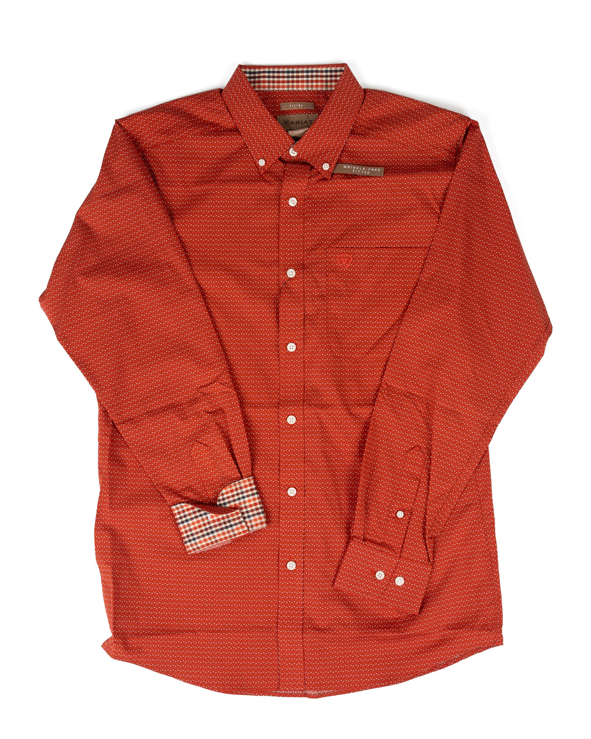 Ariat Men's Long Sleeve Wrinkle Free Willet Fitted Button Down Shirt 10079374