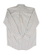 Panhandle Men's Long Sleeve Blue and Tan Striped Button Down Shirt RMB2S09527