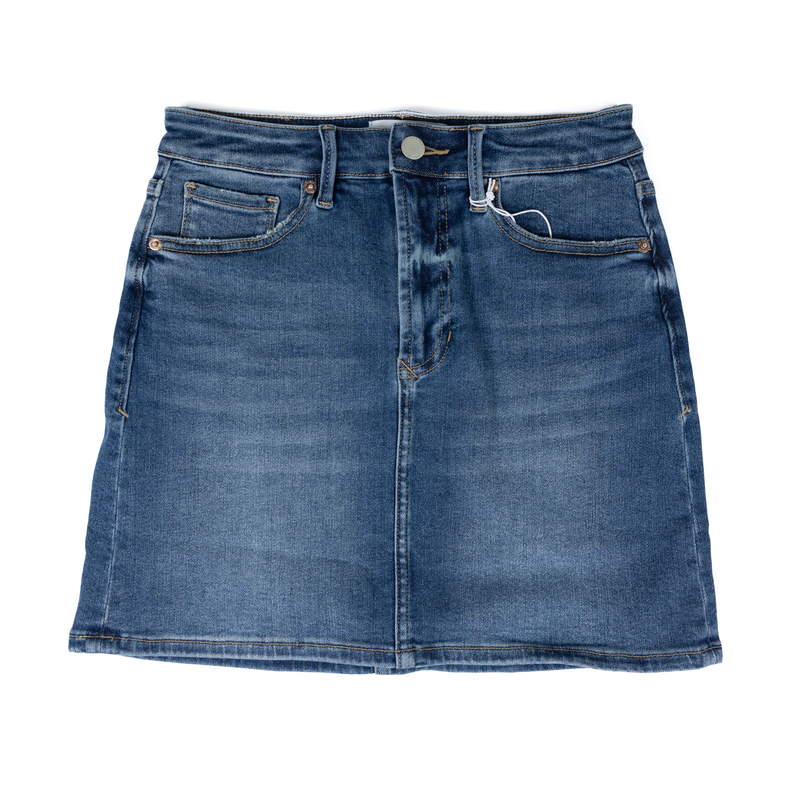 Women's Dear John Fog Sky Quinn High Rise Clean Hem Skirt DKM81A507FKY