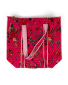 Women's Fuschia Large Quilted Tote Bag 