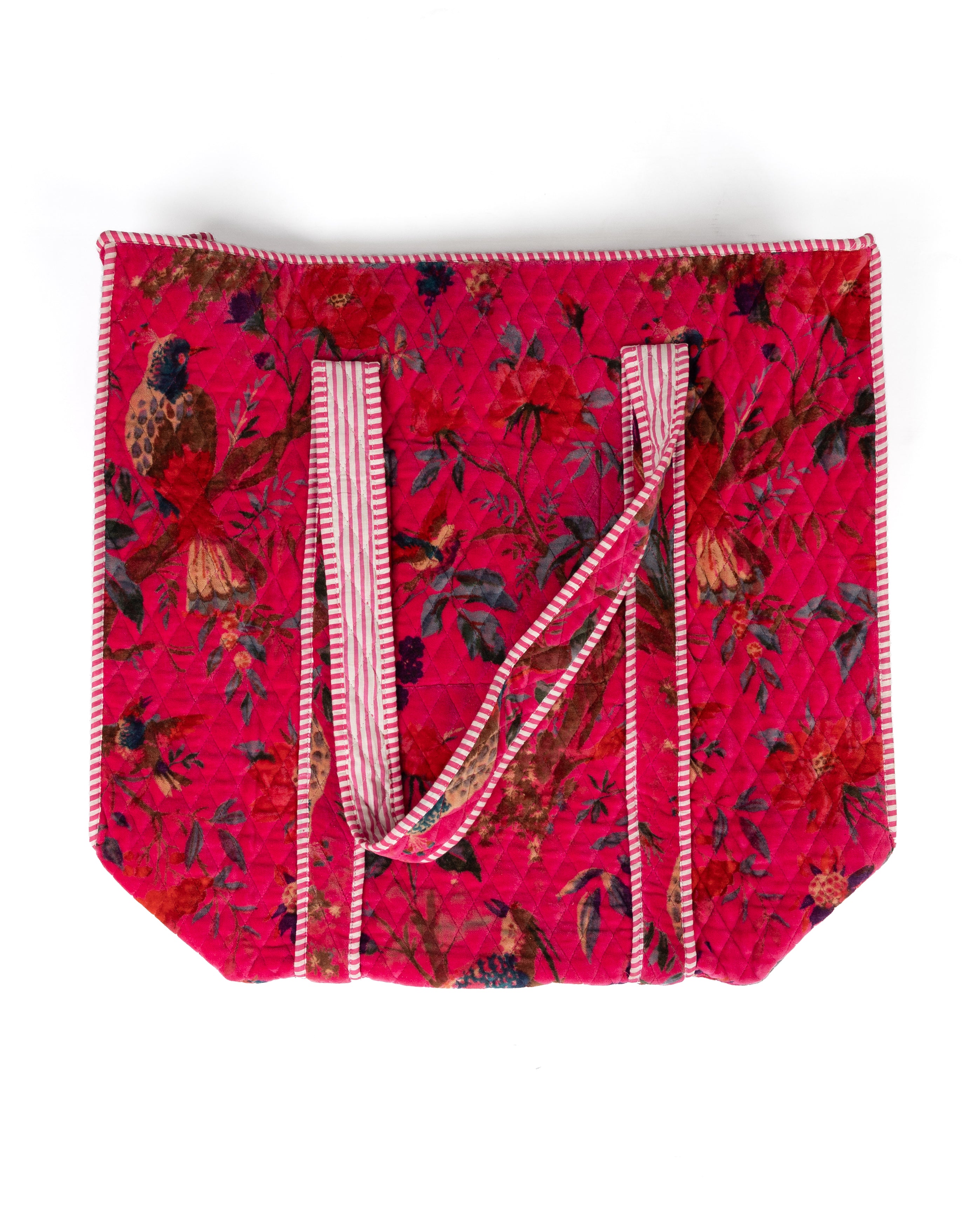 Women's Fuschia Large Quilted Tote Bag 
