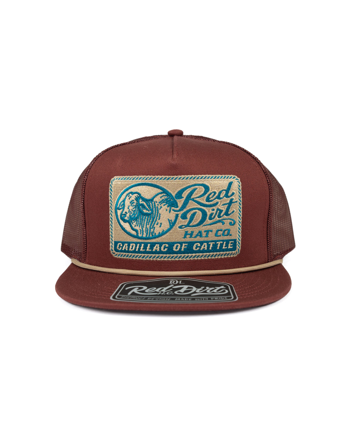 Red Dirt Hat Co Men's "Where's The Beef" Burgundy Snapback RDHC-607