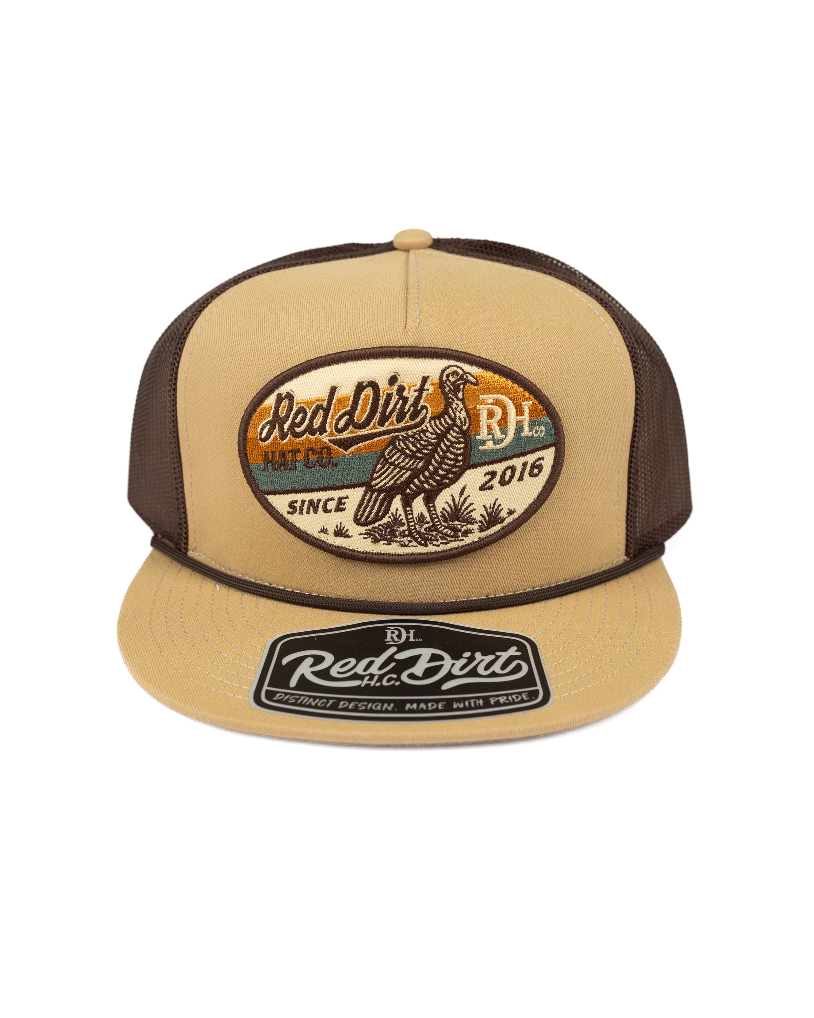 Red Dirt Hat Co Men's Gobbler Tan and Brown Snapback RDHC-601