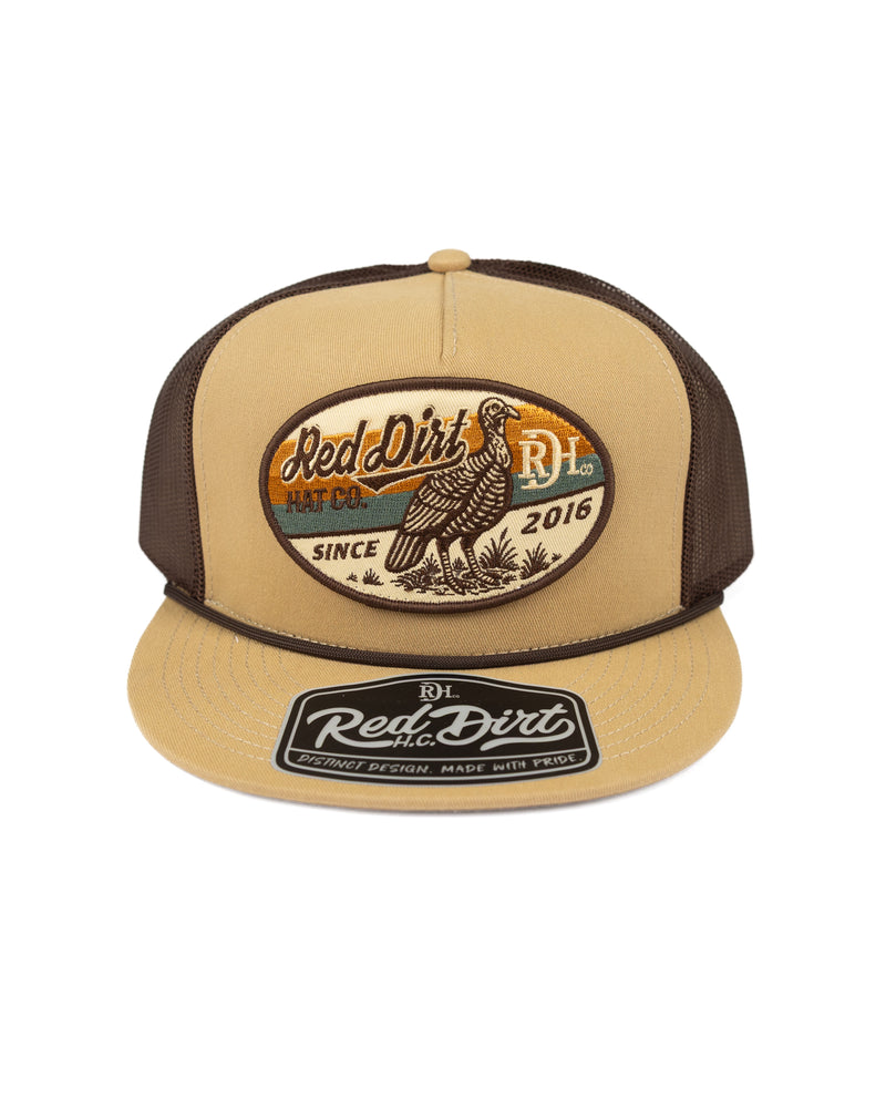 Red Dirt Hat Co Men's Gobbler Tan and Brown Snapback RDHC-601