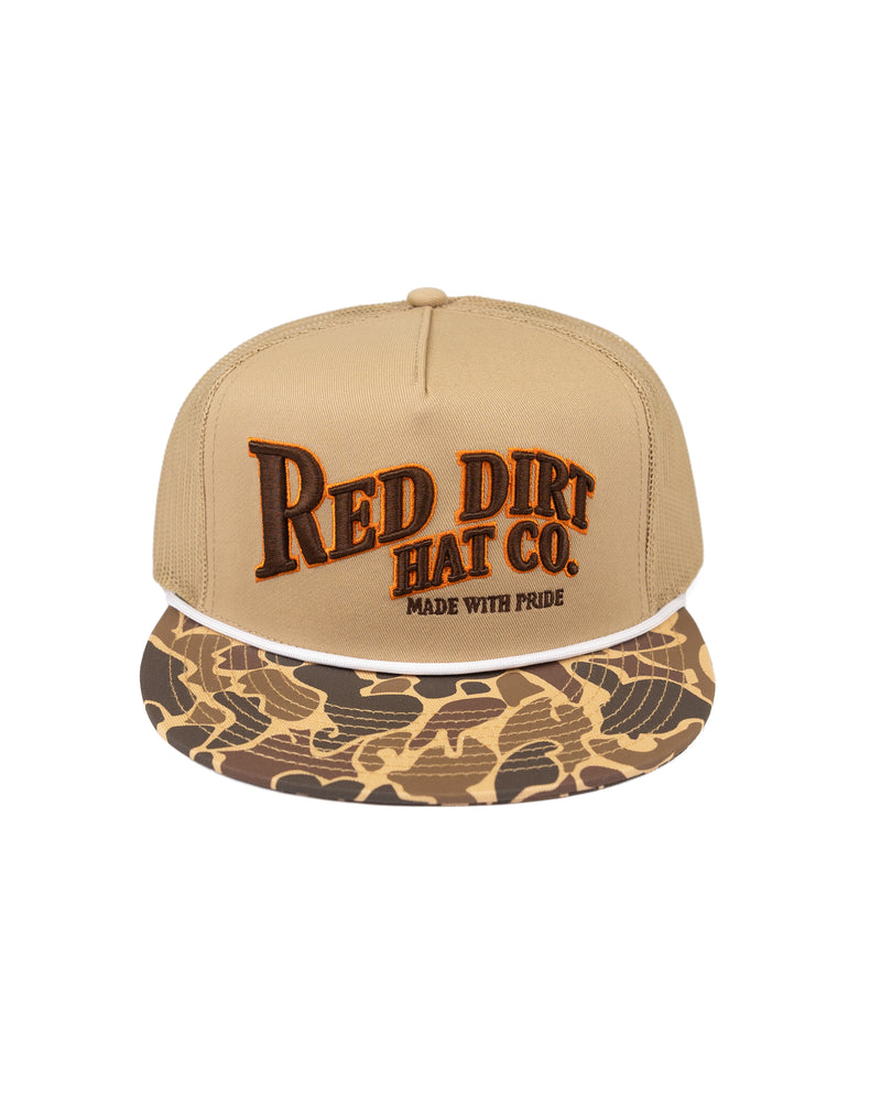 Red Dirt Hat Co Old Skool II Snapback with Camo Bill RDHC-627