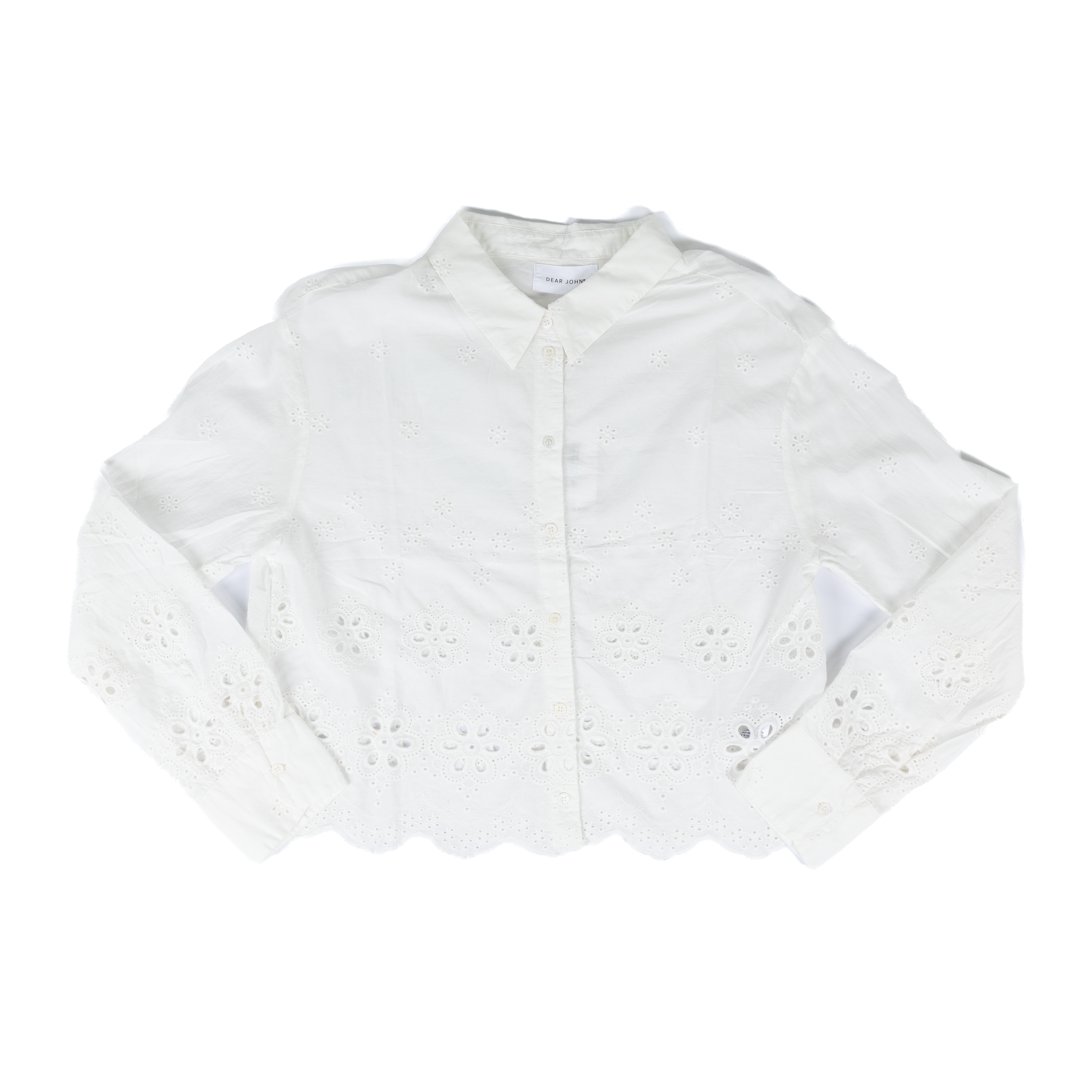 Women's Dear John Riviera White Miranda Long Sleeve Blouse DSH1436RWH