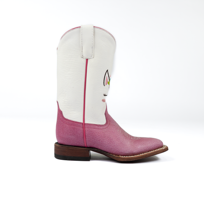 Girl's Macie Bean White and Pink Unicorn Boots 