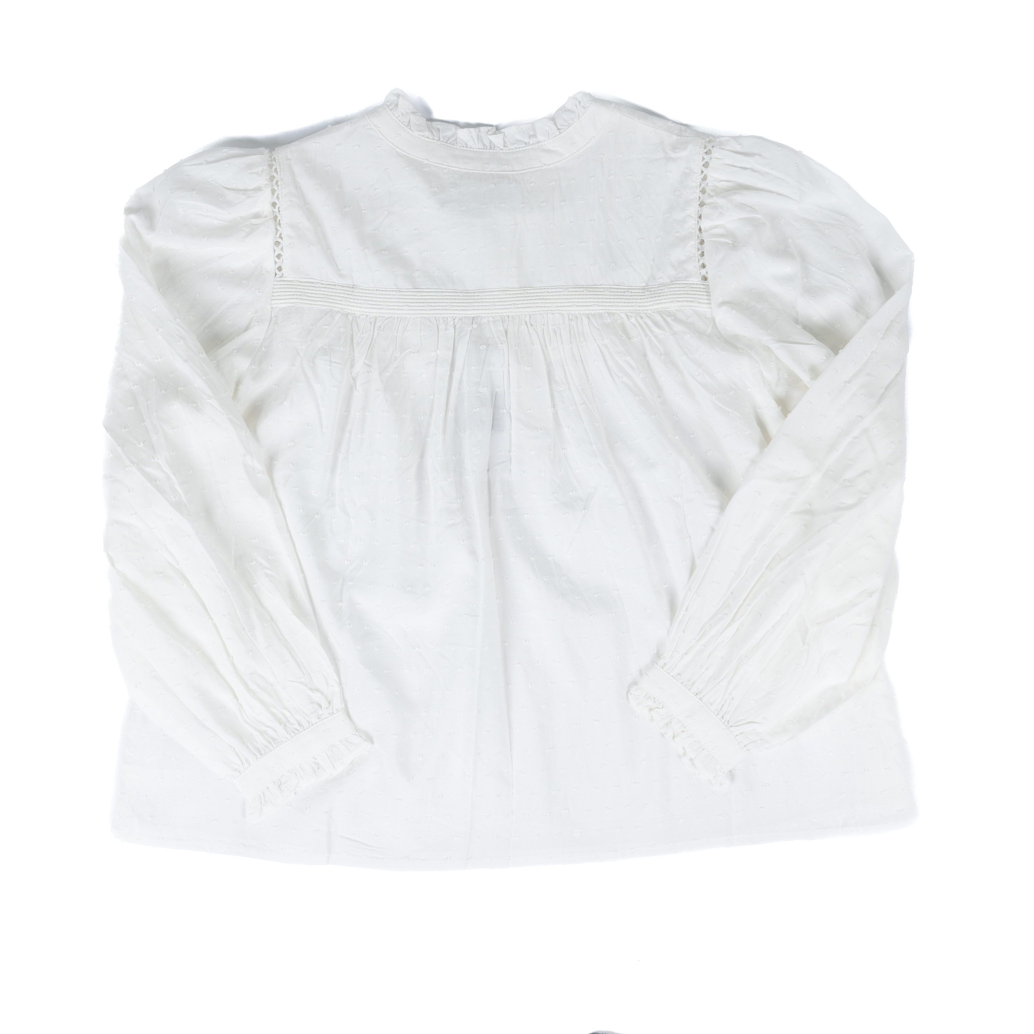 Women's Dear John Naida White Long Sleeve Blouse DSH1518WHT