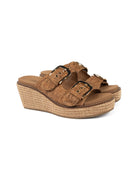 Corky's Women's Honey Cork Double Dare Wedge Sandals