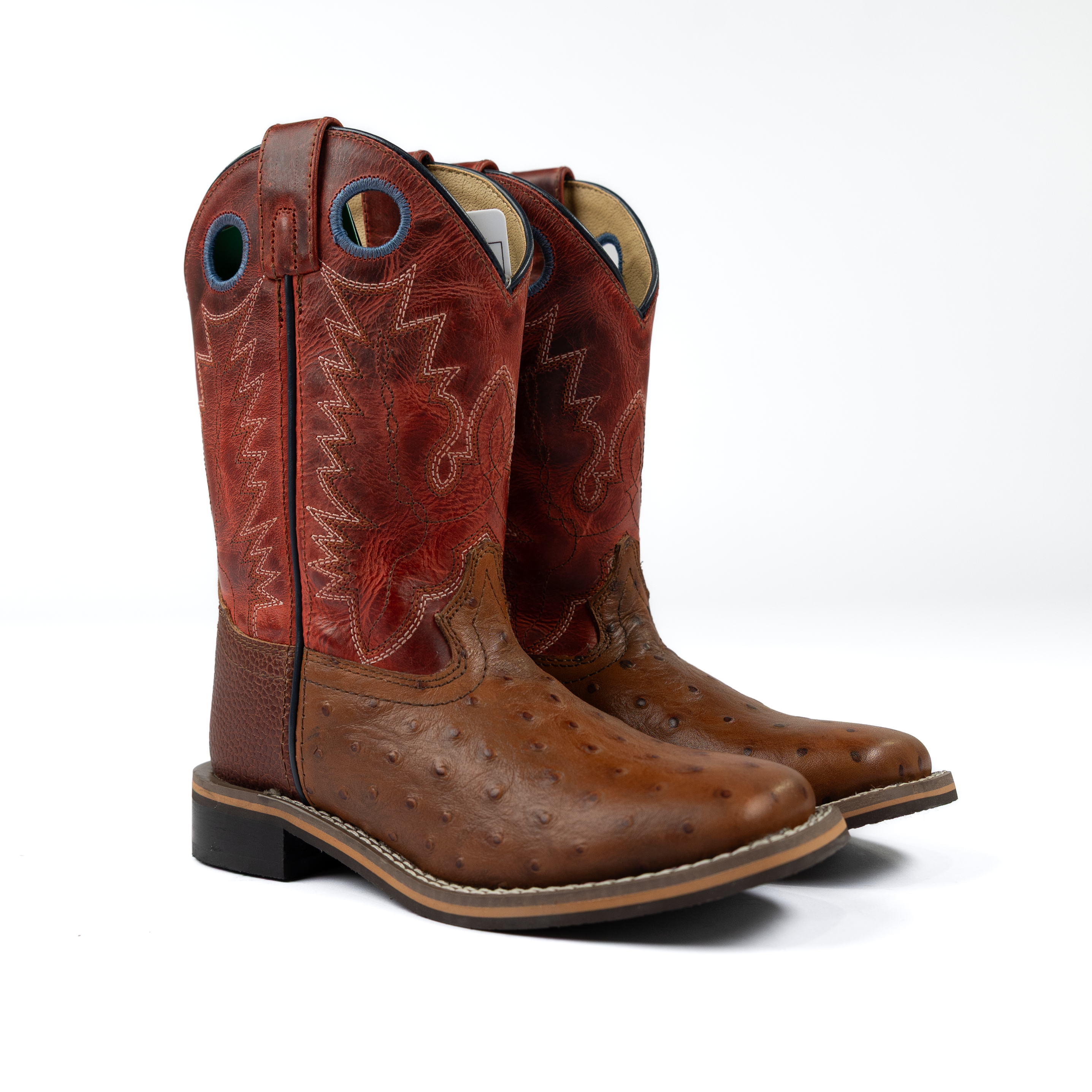 Boy's Youth Smoky Mountain Red Square Toe Boots