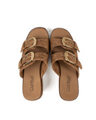 Corky's Women's Honey Cork Double Dare Wedge Sandals