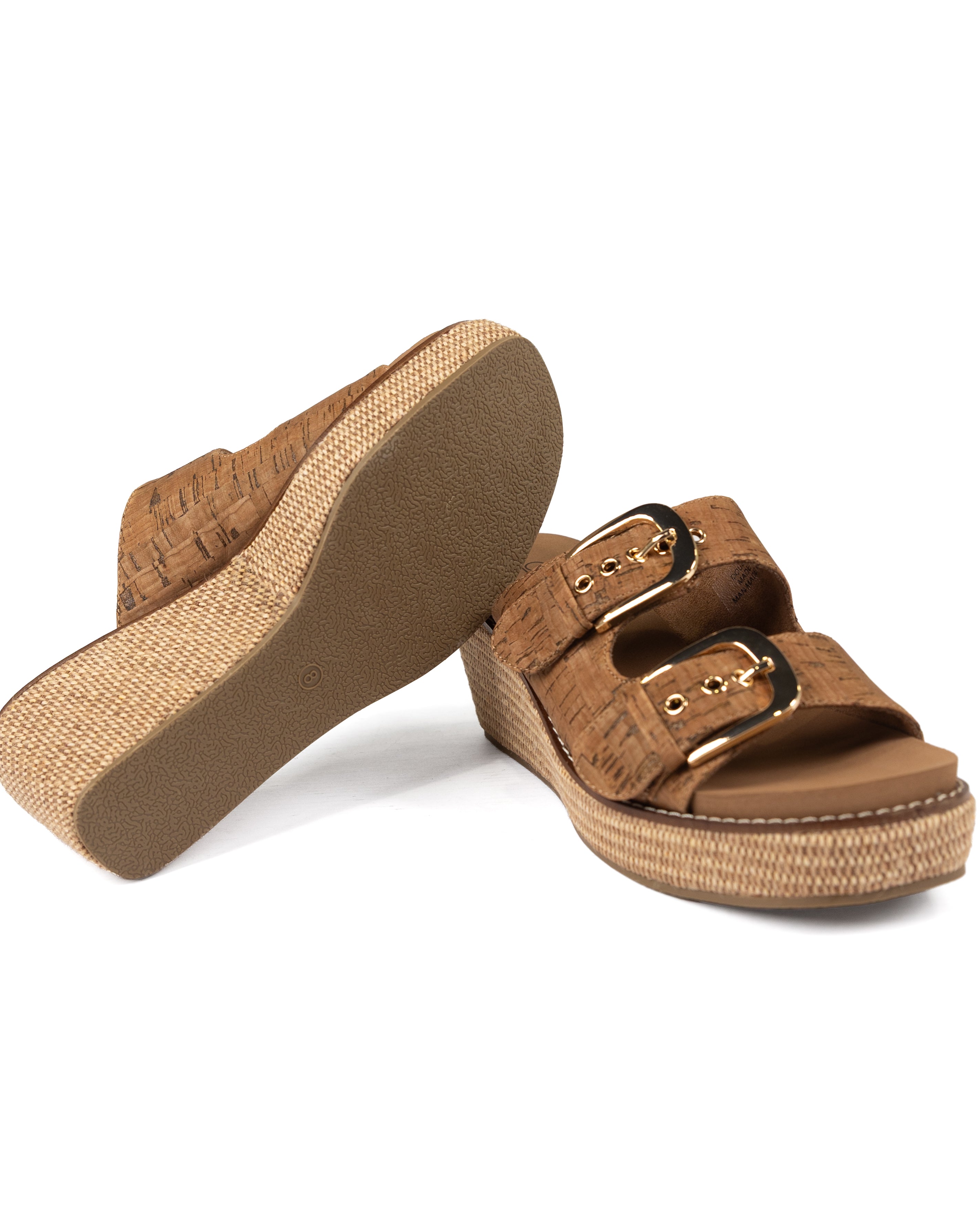 Corky's Women's Honey Cork Double Dare Wedge Sandals