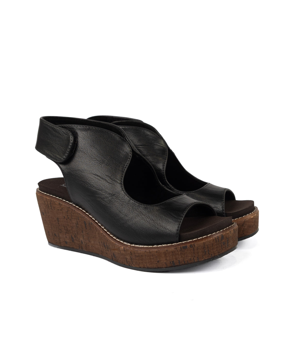 Corky's Women's Black Let's Talk About It Wedge Sandals