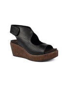 Corky's Women's Black Let's Talk About It Wedge Sandals