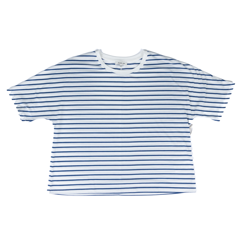 Women's Another Love Skylar Navy White Short Sleeve T-shirt VCKN1860L1NVW