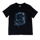 Women's Rock and Roll Short Sleeve Dale Brisby Moon and Wolf Graphic T-shirt BU21T08597