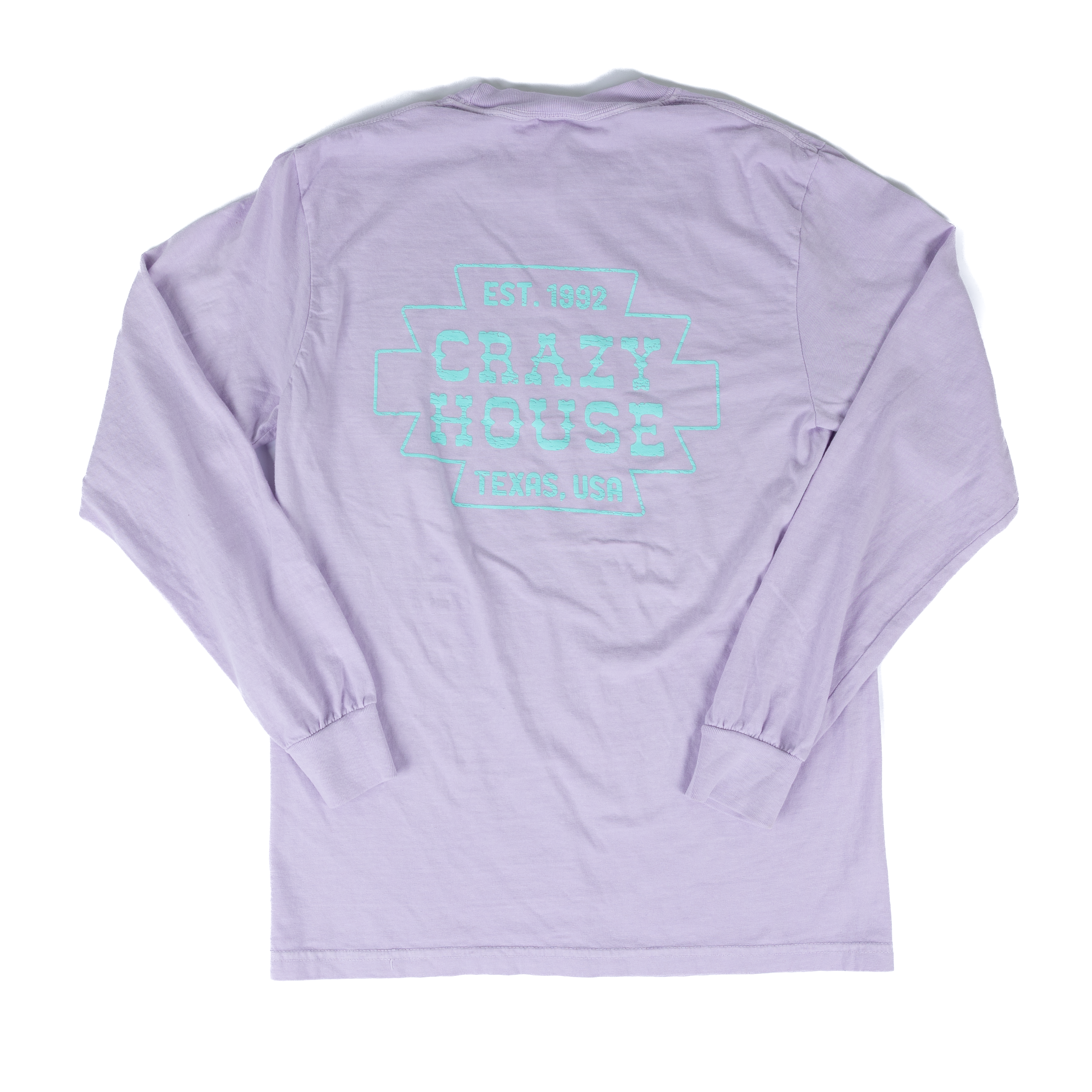 Crazy House Long Sleeve Shirt Orchid With Mint Aztec Print 