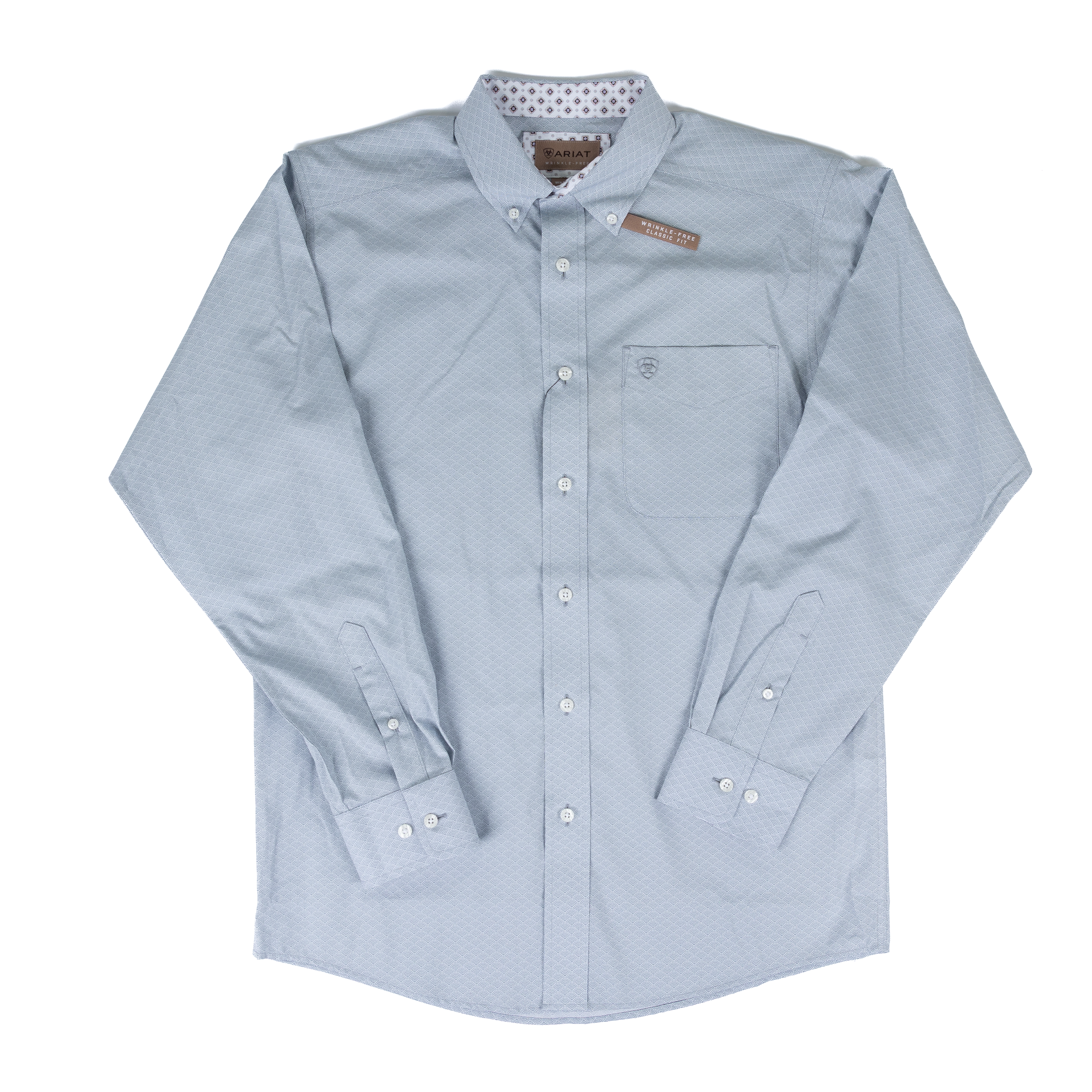 Men's Ariat Weathervane Abstract PRint Wrinkle Free Leandro Classic Fit Shirt 10071749
