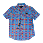 Men's Rock and Roll Short Sleeve Aztec Printed Snap Tek Western Shirt BMN3S08385