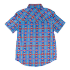 Men's Rock and Roll Short Sleeve Aztec Printed Snap Tek Western Shirt BMN3S08385