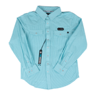 Men's Rock and Roll Long Sleeve Turquoise Striped Tek Core Snap Shirt BMN2S08378