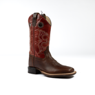 Boy's Toddler Smoky Mountain Red and Brown Autry Square Toe Boot