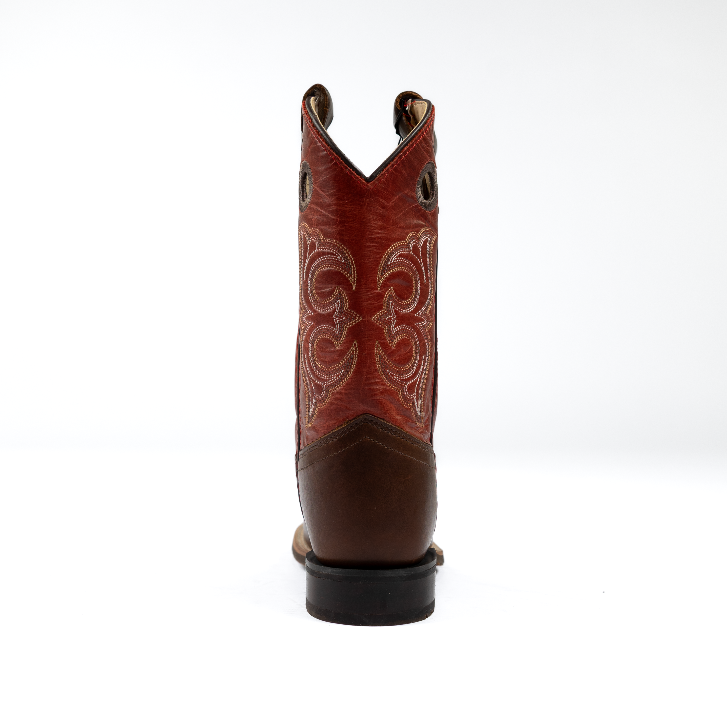 Boy's Toddler Smoky Mountain Red and Brown Autry Square Toe Boot