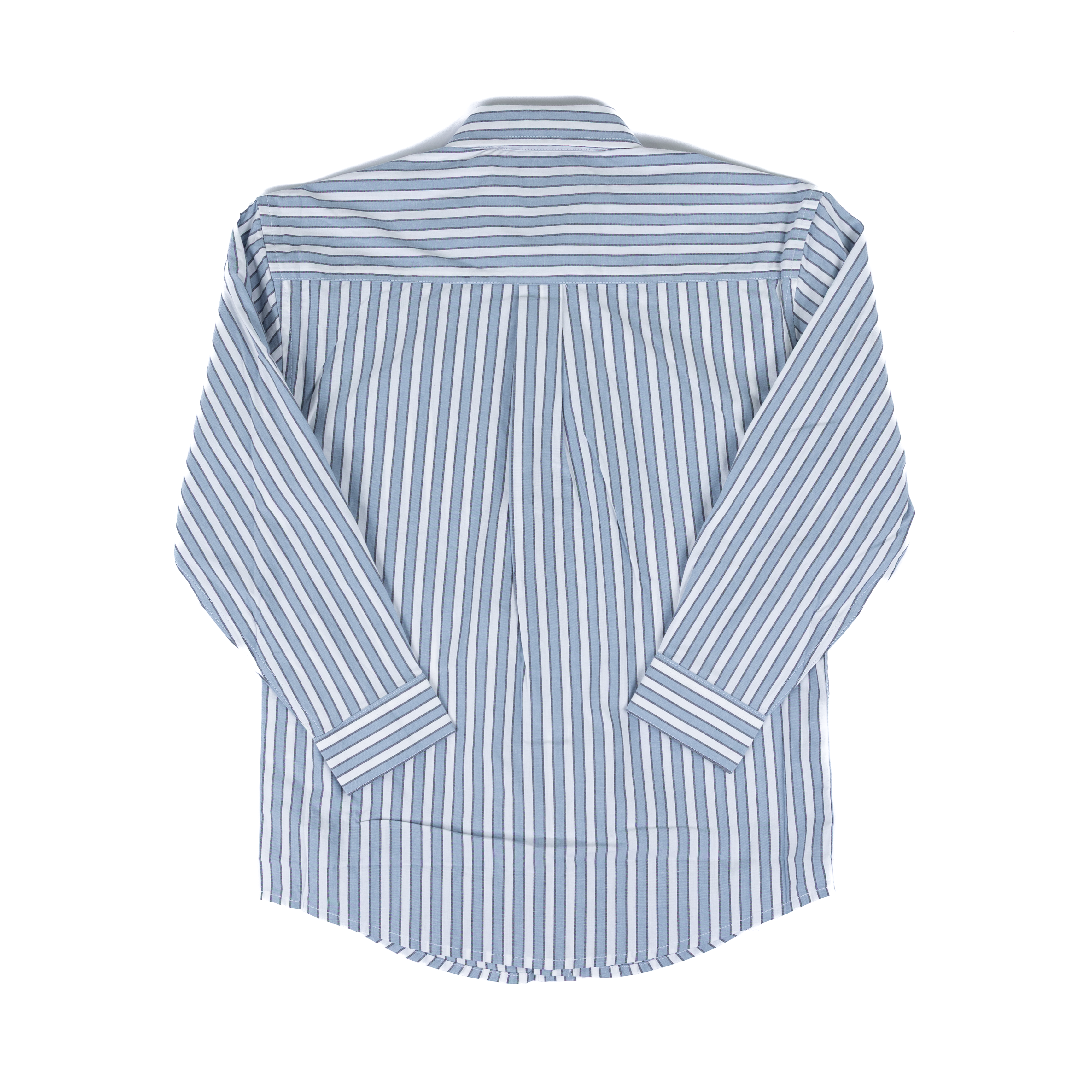 Boy's Panhandle Long Sleeve Blue and White Striped Button Up Shirt SBB2S08277