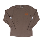 Crazy House Long Sleeve Espresso Brown with Orange Aztec Print 