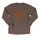 Crazy House Long Sleeve Espresso Brown with Orange Aztec Print 