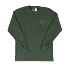 Crazy House Long Sleeve Shirt Green with Orange Aztec Print