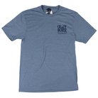Crazy House Short Sleeve Heather Blue Printed Shirt 