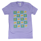 Women's Short Sleeve "Hats and Saddles" Purple T-shirt 