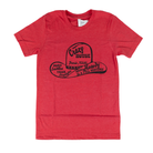 Women's Short Sleeve Red Crazy House T-shirt 