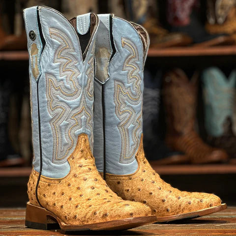 Women's Tanner Mark Orix Ostrich Square Toe Boots TML207101