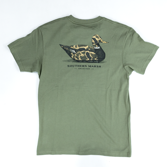Boy's Southern Marsh Olive Duck Decoy Camo Tee YADYD-SWO