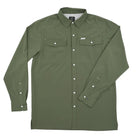 Men's SanJac Olive Green Long Sleeve Snap Up Shirt COA-LS-OGRN - Crazy House Western Wear