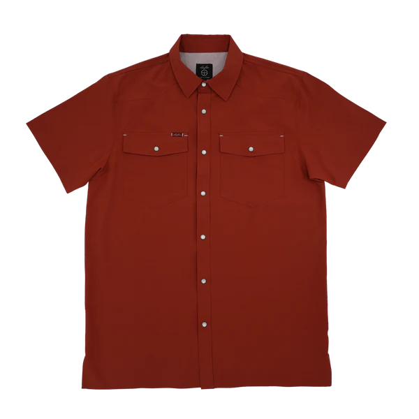 Boy's SanJac The Coahuila Short Sleeve Rust Y-COAHUILA-S/S-RSTR - Crazy House Western Wear