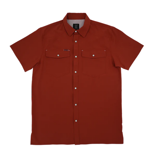 Boy's SanJac The Coahuila Short Sleeve Rust Y-COAHUILA-S/S-RSTR - Crazy House Western Wear