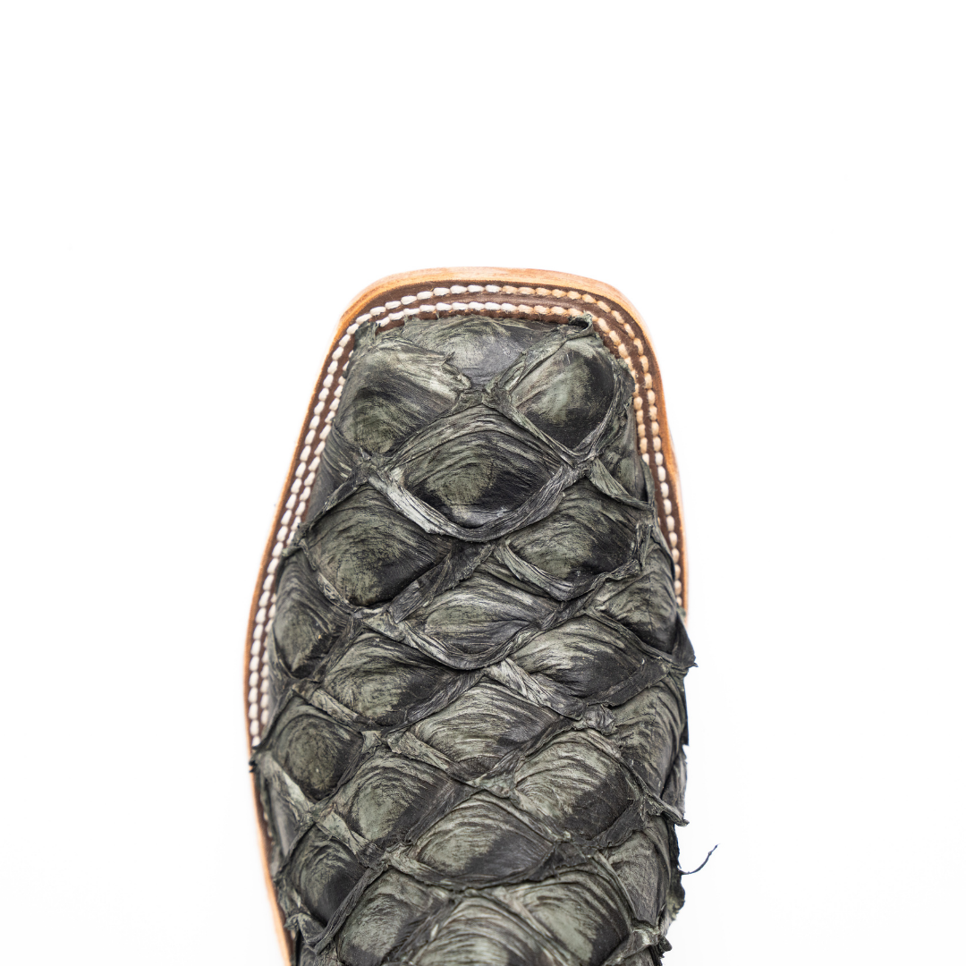 Anderson Bean Gray Big Bass with 13" Blue Mad Dog Top - Crazy House Western Wear