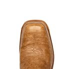 Anderson Bean Rum Glazed Smooth Ostrich with 13" Red Explosion Top - Crazy House Western Wear