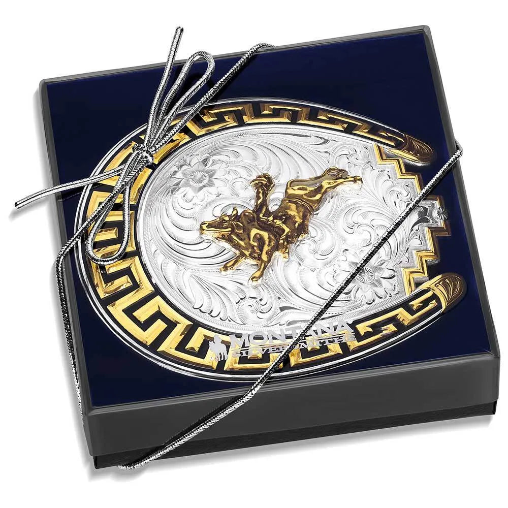 Men's Montana Silversmiths Sunrise Mesa Buckle With Bull Rider 52810-160