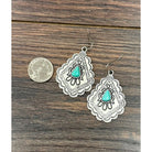 Women's Isac 2" Boho Concho Turquoise Earrings 721034