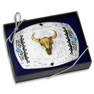 Men's Montana Silversmiths Southwest Scroll Buckle With Buffalo Skull 56100-1015