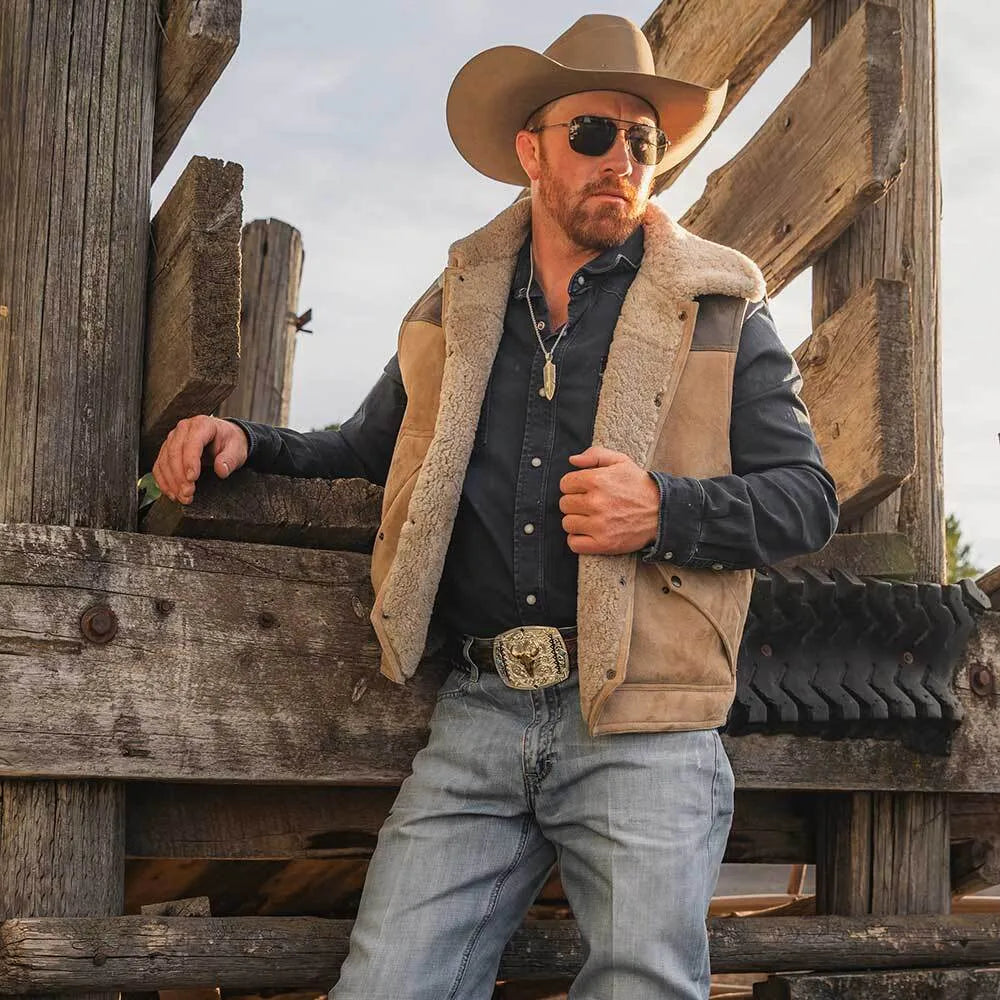 Men's Montana Silversmiths Southwest Scroll Buckle With Buffalo Skull 56100-1015