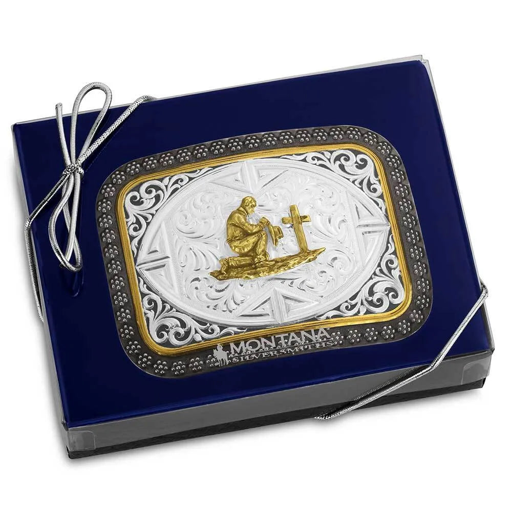 Men's Montana Silversmiths Desert Sky Buckle With Praying Cowboy